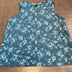 J Jill Wearever Watercolor Floral Sleeveless Tank 2X